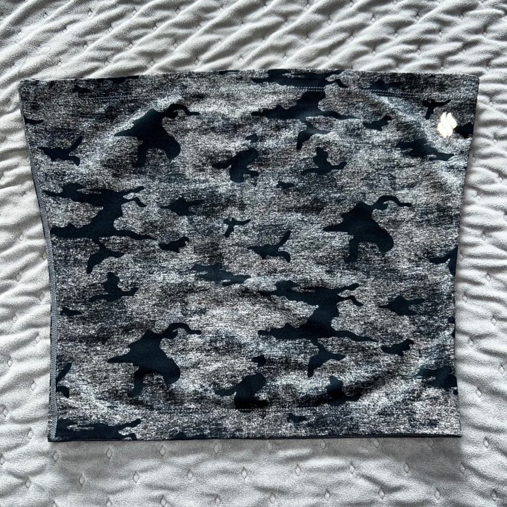 Sweat Shaper Women's Waist Trimmer‎ Camo Sauna Belt Gray Black Size Large